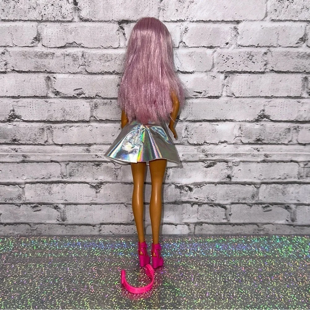 Barbie POP STAR YOU CAN BE Doll ANYTHING 2018 Purple Hair Headphones Restyled